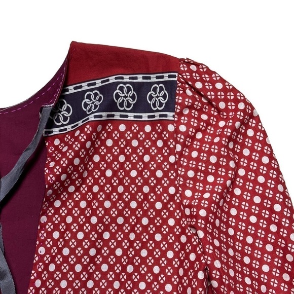 Alix of Bohemia Red Ruby Doll Long Sleeve Mini Dress US L - Picture 7 of 13